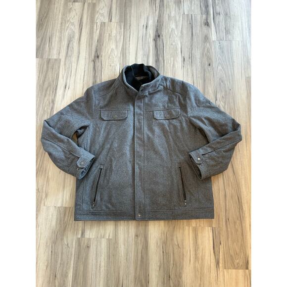 Men’s Size XXXL 3XL Michael Kors Wool-Blend Layered Military Coat Gray - Picture 1 of 5